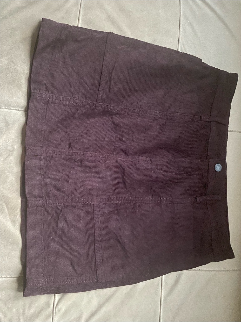 Old Navy Corduroy Mini Skirt in Dark Plum